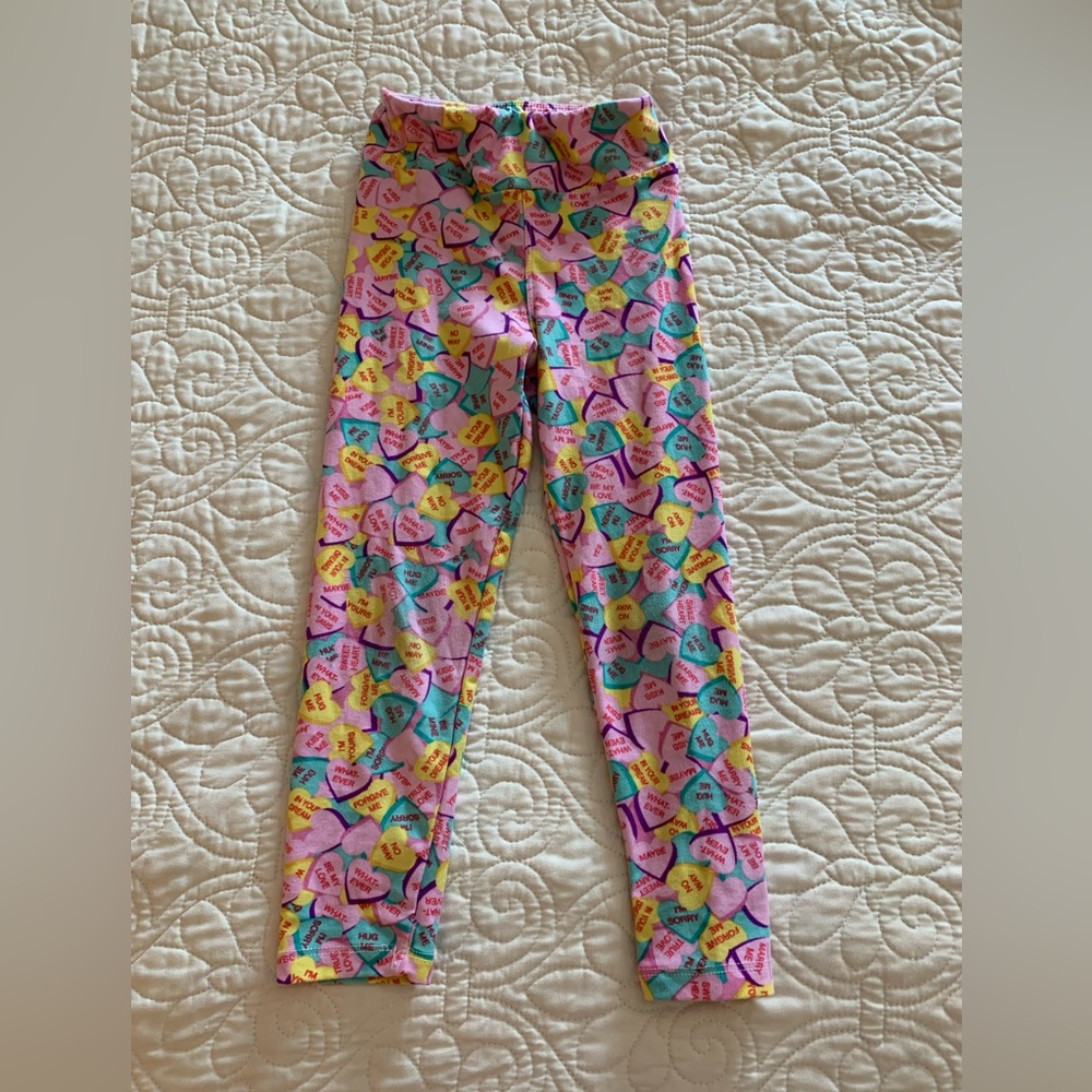 Lularoe girls sweetheart leggings for Valentine’s Day